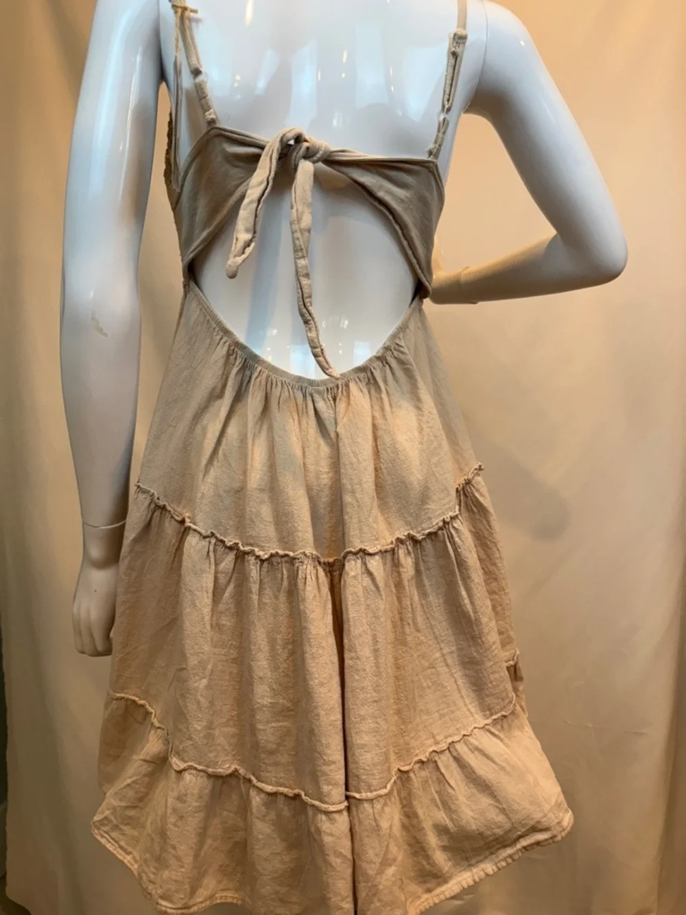 Blanco by Nature 100% Cotton Crochet Bodice Tiered Sundress Size Large NWT Boho